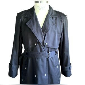 Vintage 70/80’s Rare Markette by Par Shiff Long Rain Coat /Trenchcoat in Navy